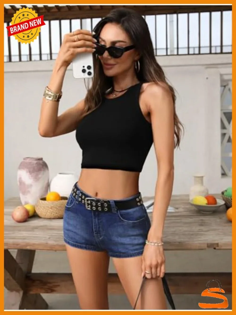 High Stretchy Low Rise Y2K Denim Shorts for Women